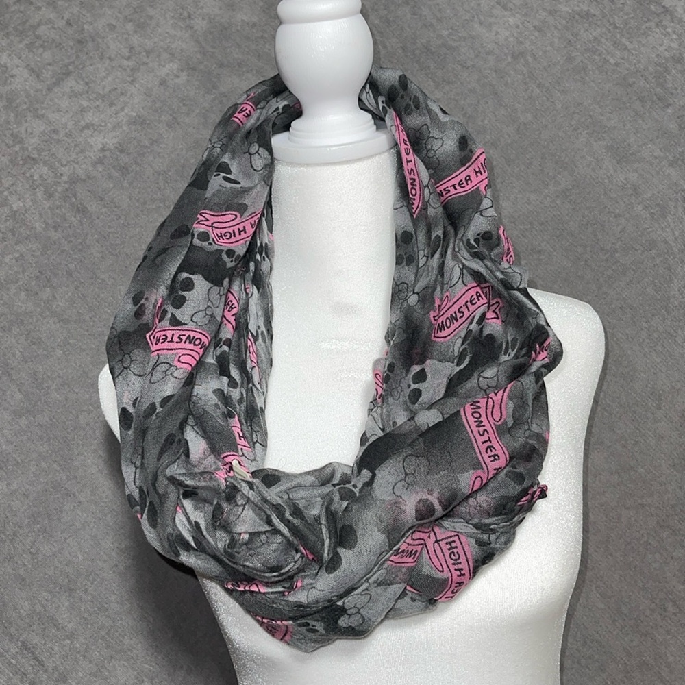 Monster High Skull Sheer Infinity Scarf OS